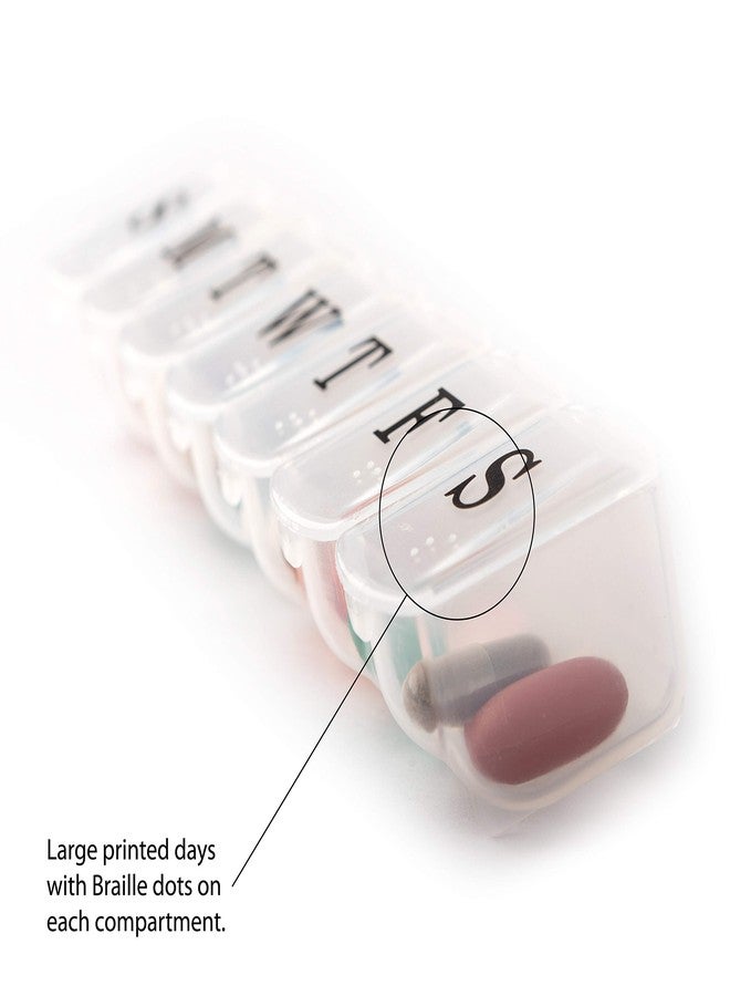 Deke Home - Weekly Pill Organizer (2 Pack), 7 Day Pill Box with Large Compartments & Snap-Shut Lids, Easy Open, BPA Free Plastic Medicine Organizer for Pills, Vitamins & Supplements, Travel Friendly - Image 3